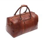 Vintage leather Duffle bag large capacity travel bag.