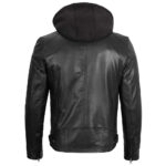Men's Leather Hooded Jacket - Image 2